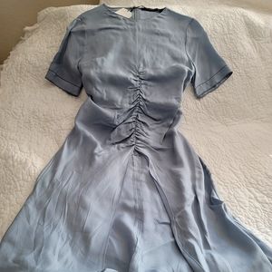 Zara light blue grey dress